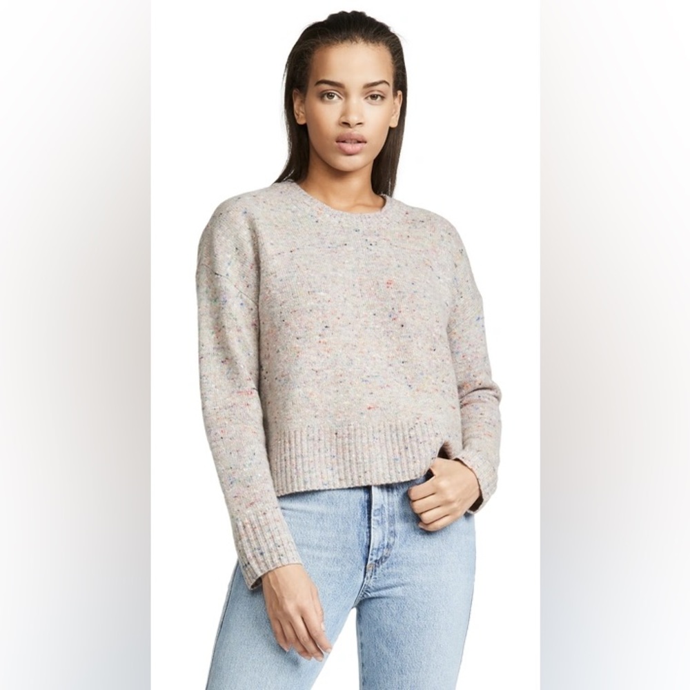 A.L.C. Emmeline Speckled Wool-Cashmere Sweater, Size Small, Colour Mixed